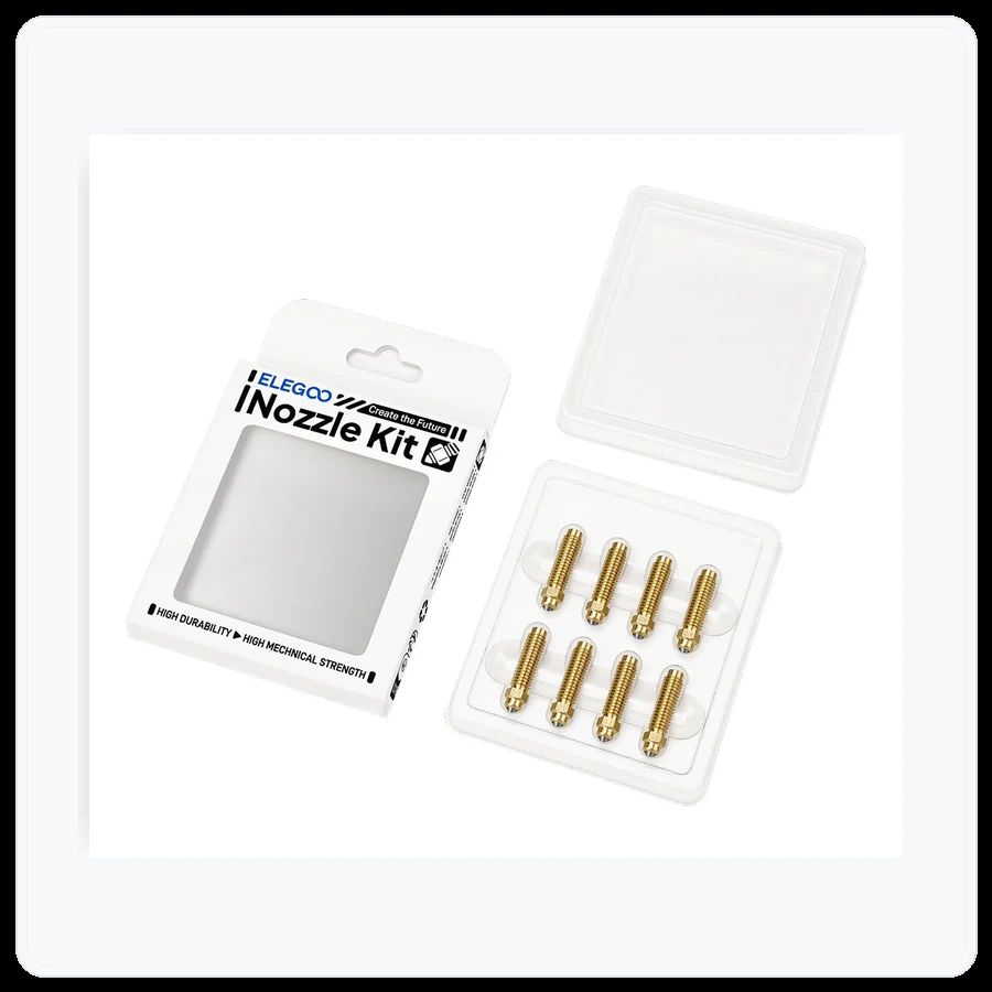 ELEGOO Multi-Size Brass Hardened Steel Nozzle Kit for Centauri Series