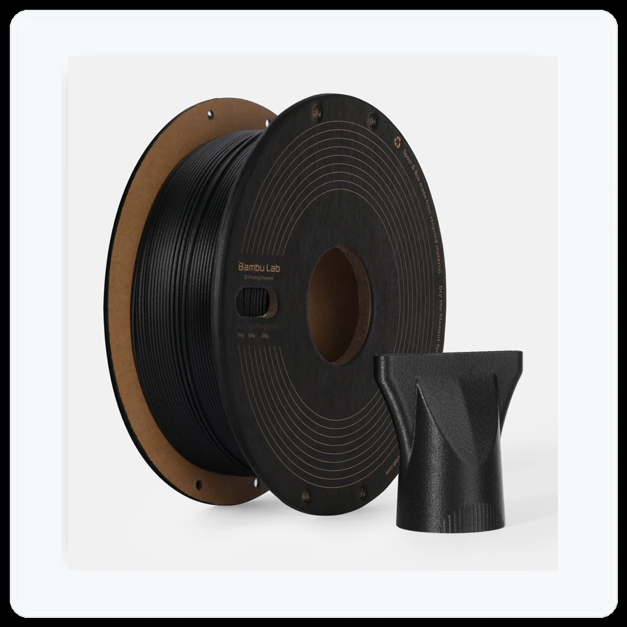 Bambu Lab PPA-CF - Black (73100) / Filament with spool / 0.75 kg