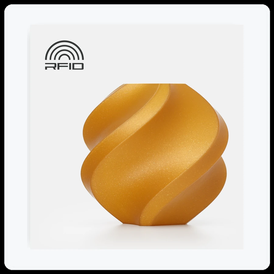 Bambu Lab PLA Sparkle - Classic Gold Sparkle (13402) / Filament with spool / 1 kg