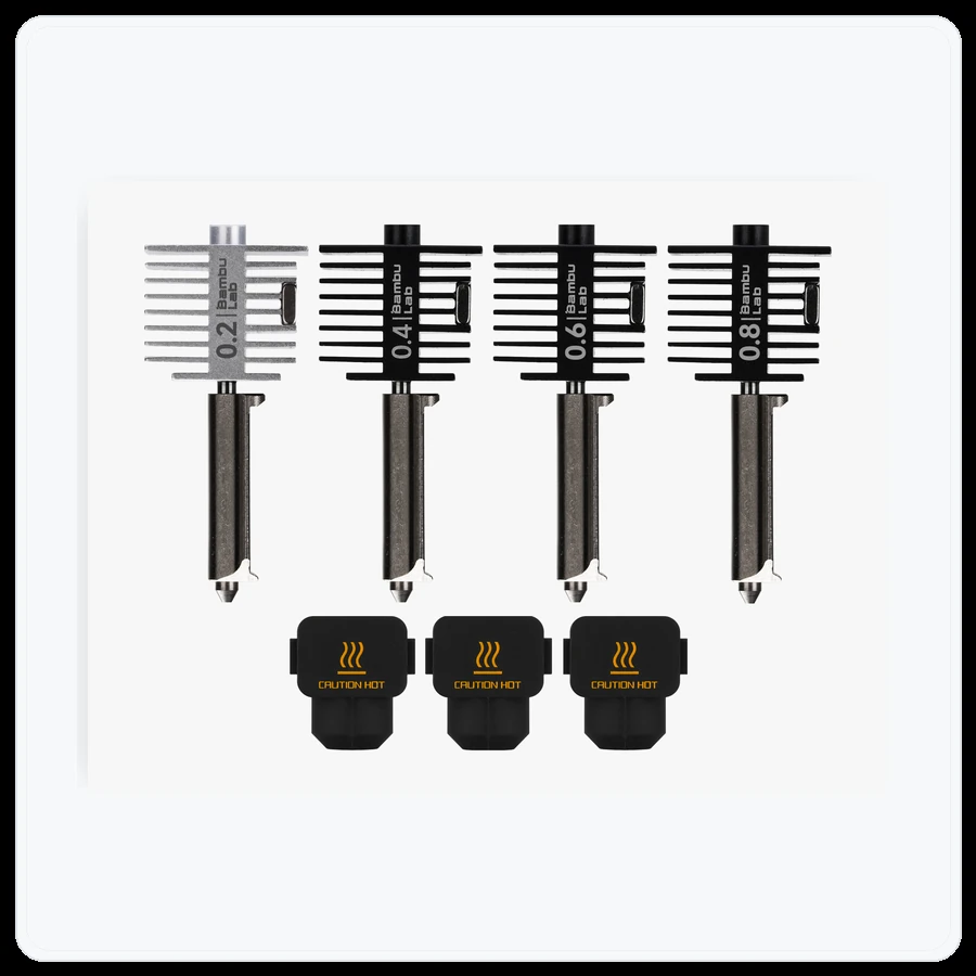Bambu Lab Multi-Size Hotends Kit - A1 Series / 0.2mm + 0.4mm + 0.6mm + 0.8mm