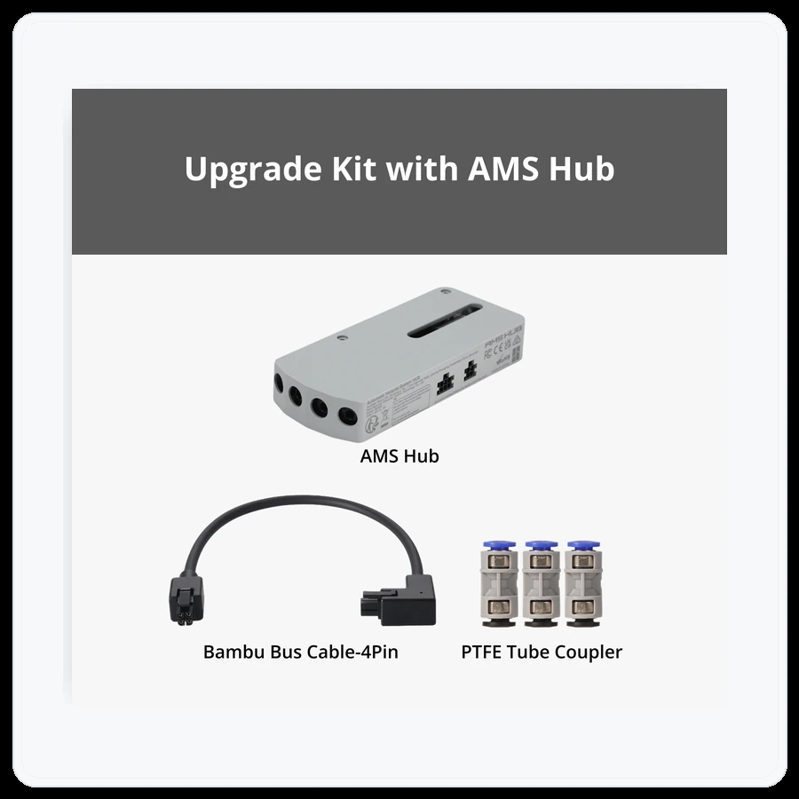 Bambu Lab AMS/AMS HT Upgrade Compatibility Kit - X1/P1 Non-Combo Printers / Upgrade Kit with AMS Hub