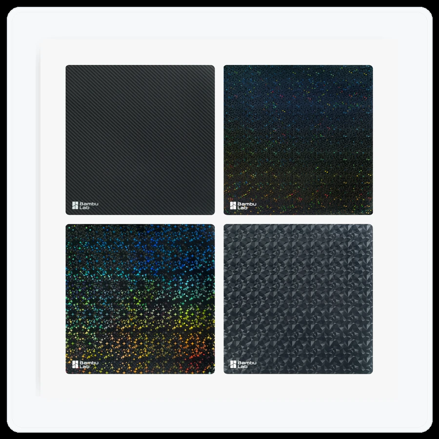 Bambu Lab 3D Effect Plate Full Combo - A1 mini / Carbon Fiber+Diamond+Galaxy+Starry