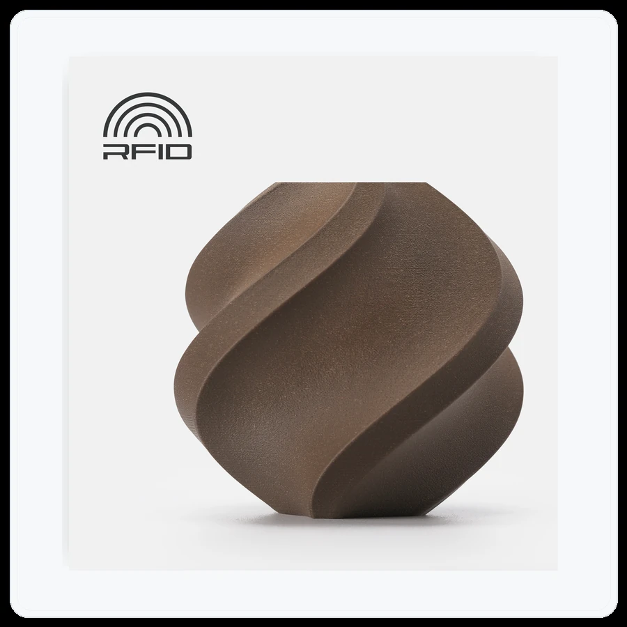 Bambu Lab PLA Wood - Black Walnut (13107) / Filament with spool / 1 kg