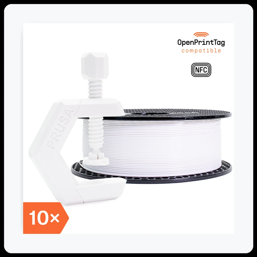 Prusa3D Prusament PETG Signal White (NFC) – Multipack 10 pcs