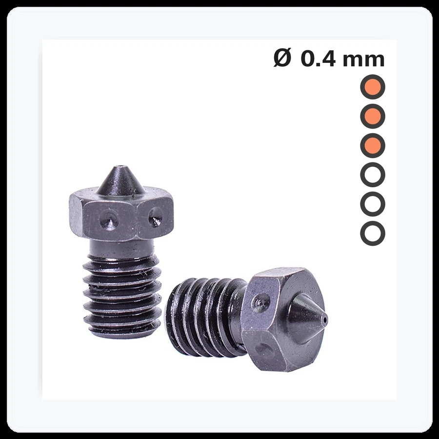 Prusa3D Hardened steel nozzle E3D V6 0.4 mm