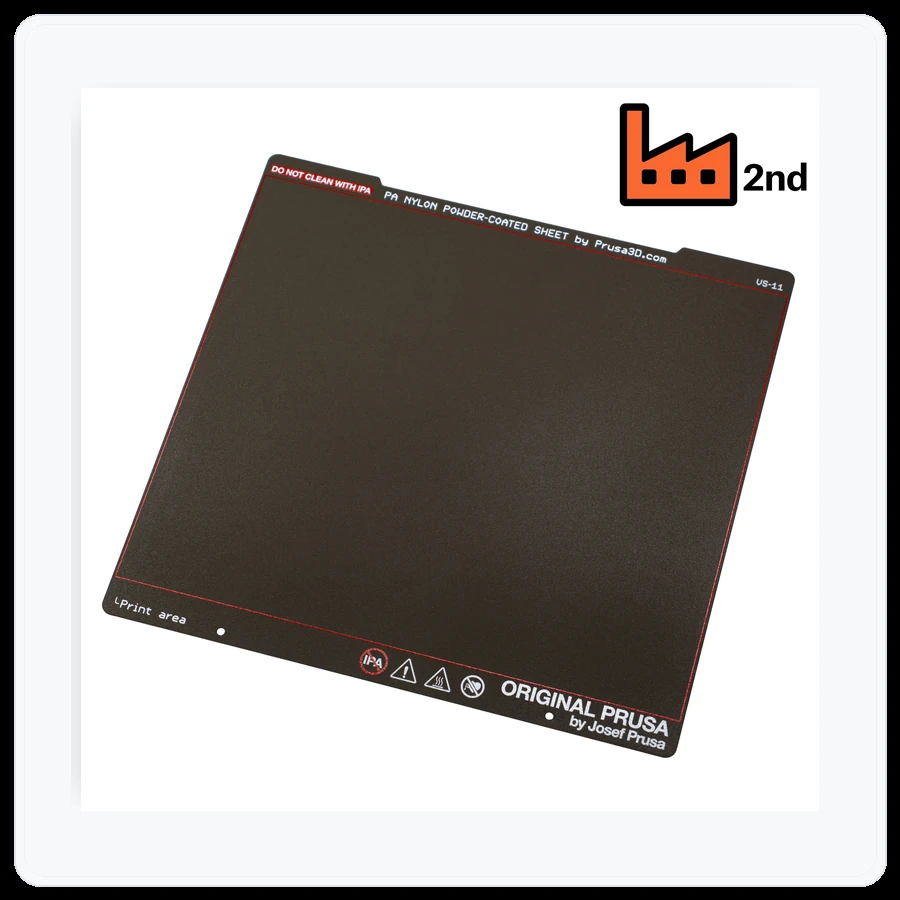 Prusa3D PA Nylon Powder-coated Print Sheet (FACTORY SECOND) - Standard