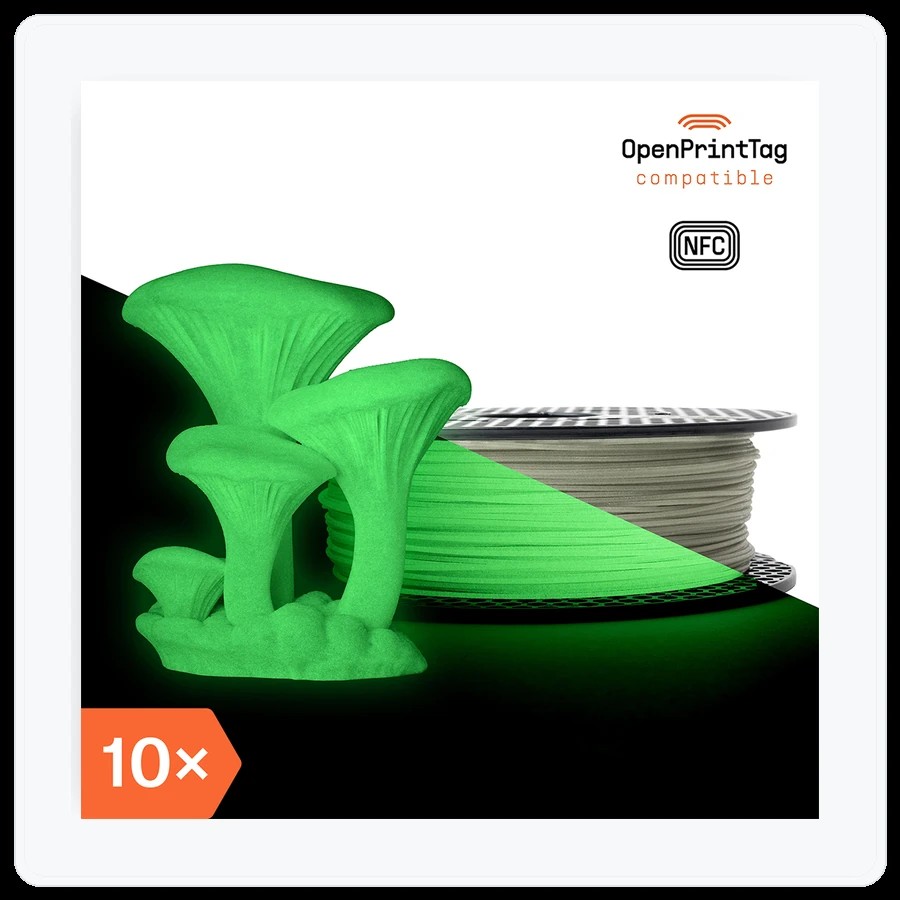 Prusa3D Prusament PETG Ultraglow Green 800g (NFC) – Multipack 10 pcs