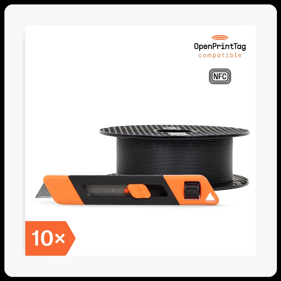 Prusa3D Prusament PETG Magnetite 40% Grey (NFC) – Multipack 10 pcs - Standard