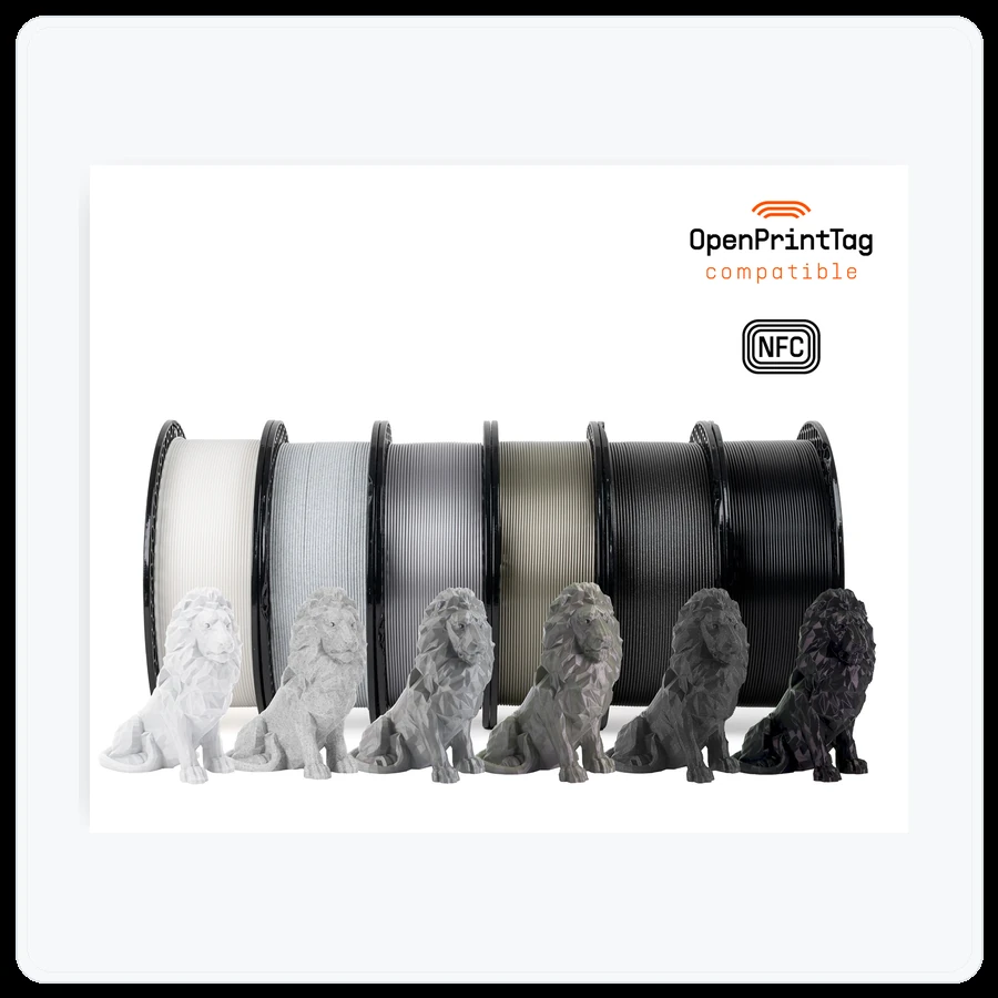 Prusa3D PLA Greyscale Bundle 5+1 FREE - Standard