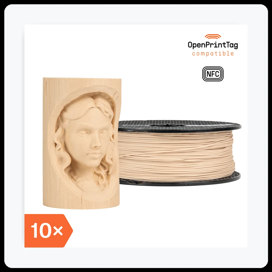 Prusa3D Prusament Woodfill Linden Light (NFC) – Multipack 10 pcs - Standard
