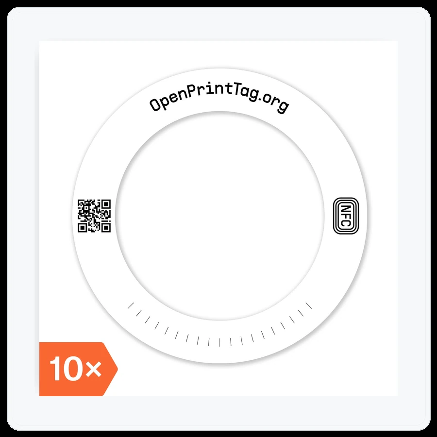 Prusa3D Blank OpenPrintTag (10 NFC Tags) - Standard