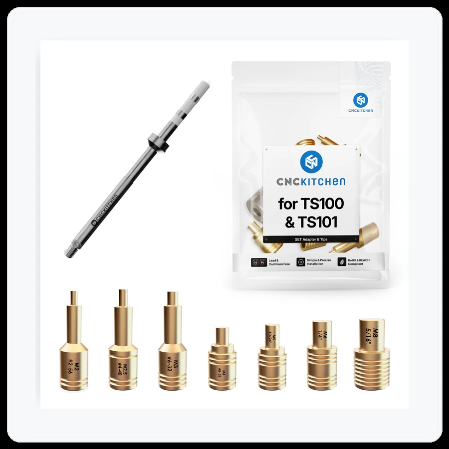 Prusa3D Installation Tips SET compatible with TS100 & TS101