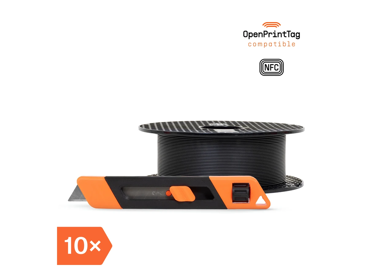 Prusa3D Prusament PETG Magnetite 40% Grey (NFC) – Multipack 10 pcs