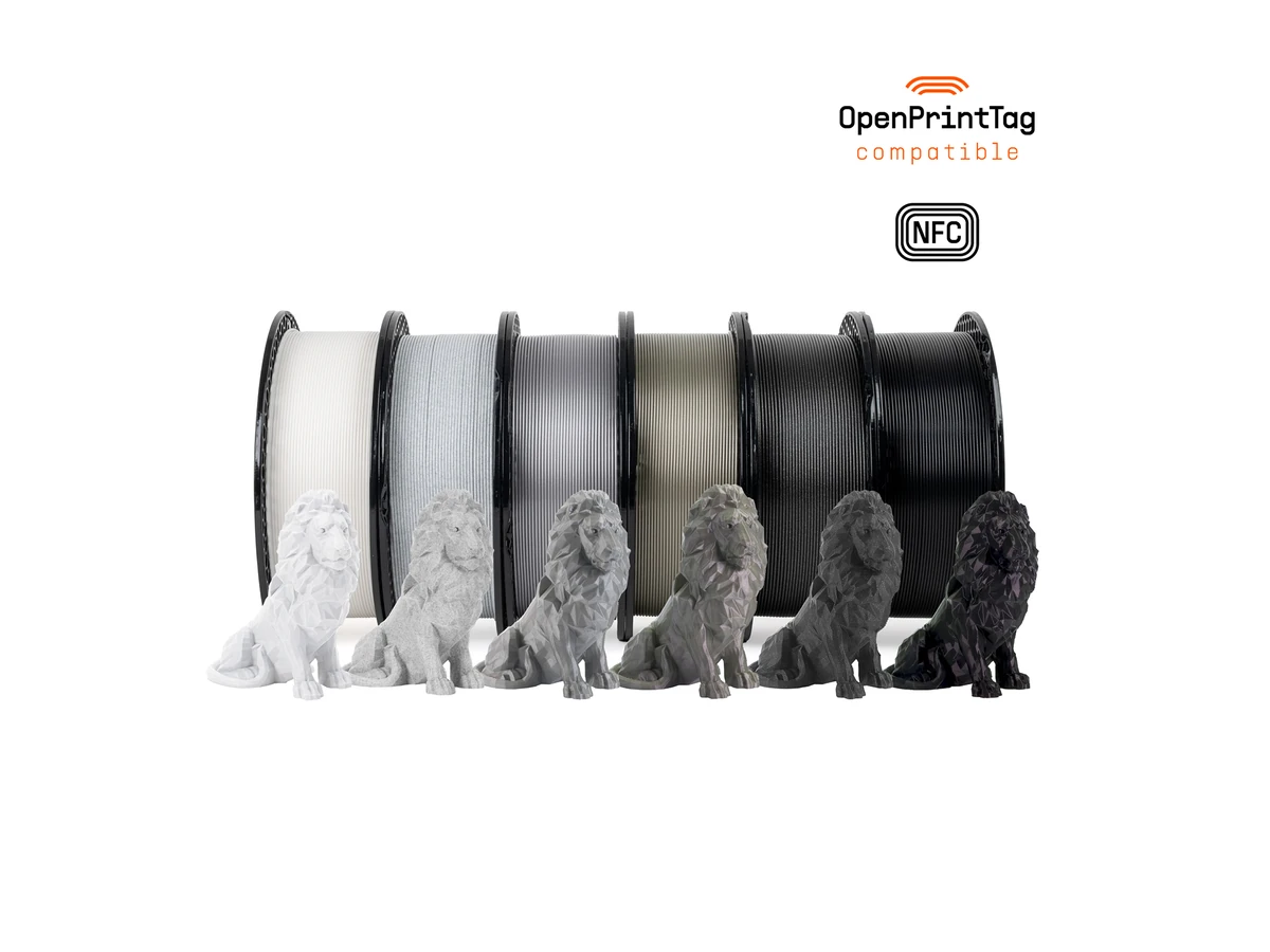 Prusa3D PLA Greyscale Bundle 5+1 FREE