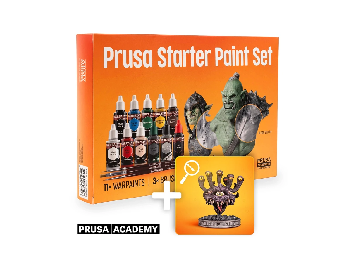 Prusa3D Prusa Starter Paint Set + Miniature Painting for Beginners Online course Bundle