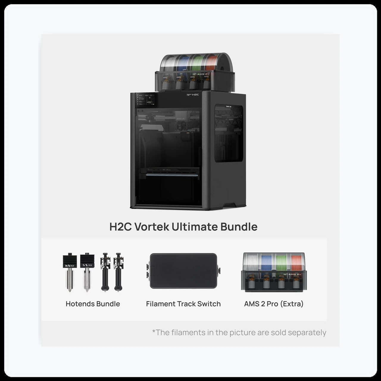 Bambu Lab H2C H2C AMS Combo / H2C Vortek Ultimate Bundle