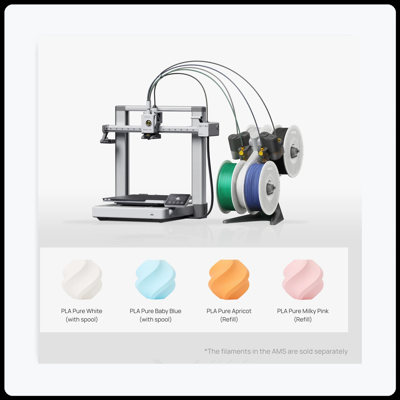 Bambu Lab A1 3D Printer A1 Combo Print with Care Bundle